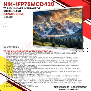 JUAL Smart Interactive Whiteboard 75 inch HIK-IFP75MCD420